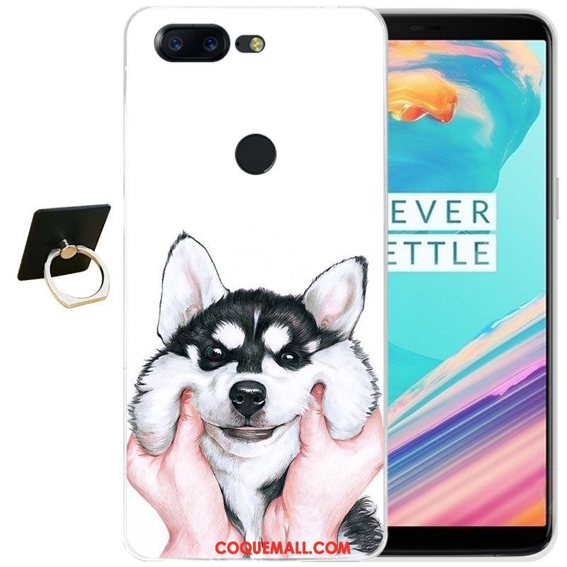 Étui Oneplus 5t Gaufrage Tout Compris Transparent, Coque Oneplus 5t Dessin Animé Silicone