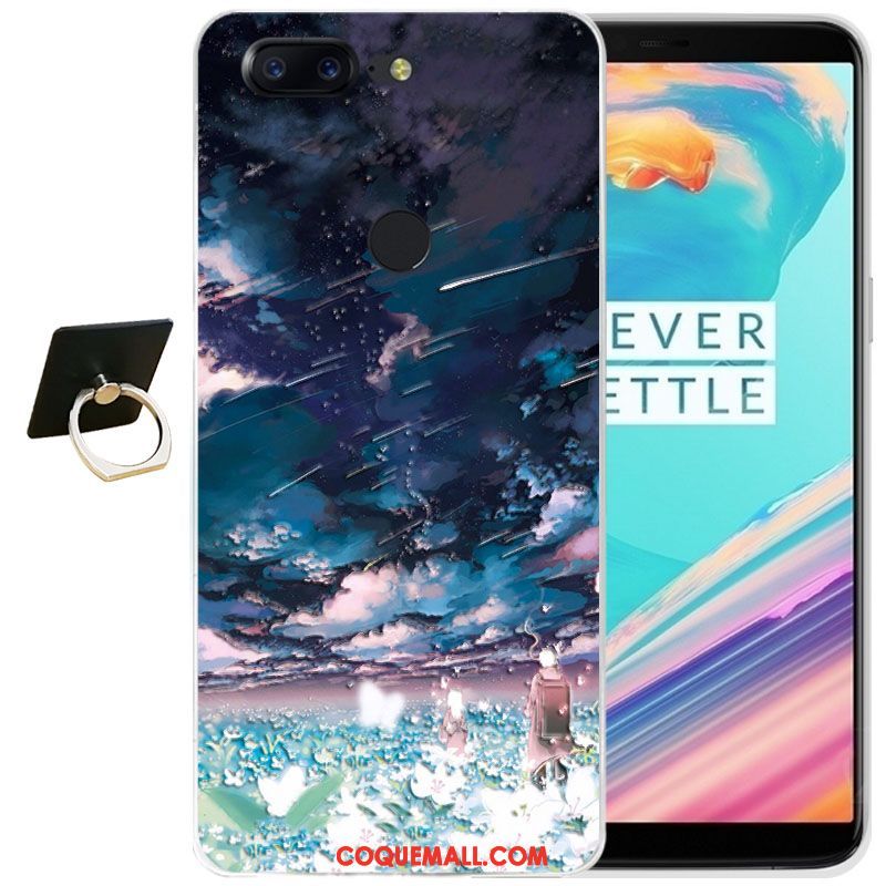 Étui Oneplus 5t Gaufrage Tout Compris Transparent, Coque Oneplus 5t Dessin Animé Silicone