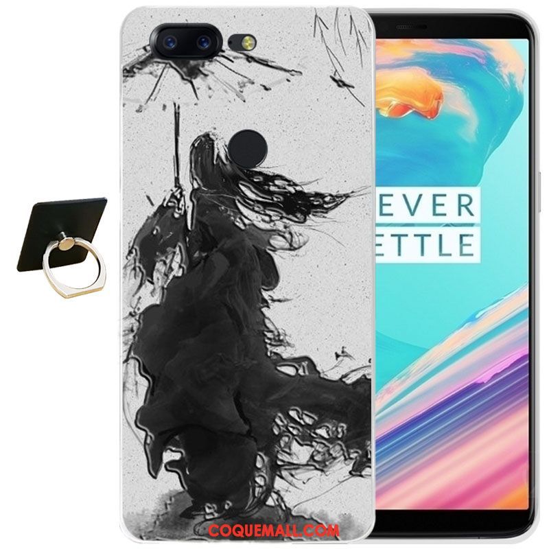 Étui Oneplus 5t Gaufrage Tout Compris Transparent, Coque Oneplus 5t Dessin Animé Silicone