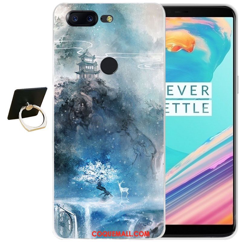 Étui Oneplus 5t Gaufrage Tout Compris Transparent, Coque Oneplus 5t Dessin Animé Silicone