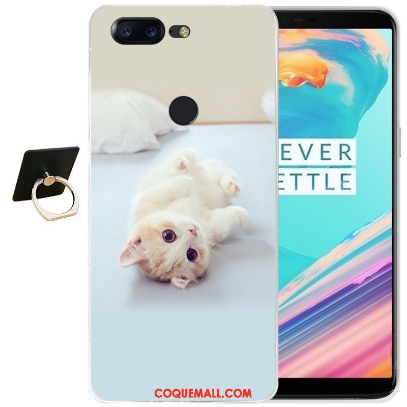 Étui Oneplus 5t Gaufrage Tout Compris Transparent, Coque Oneplus 5t Dessin Animé Silicone