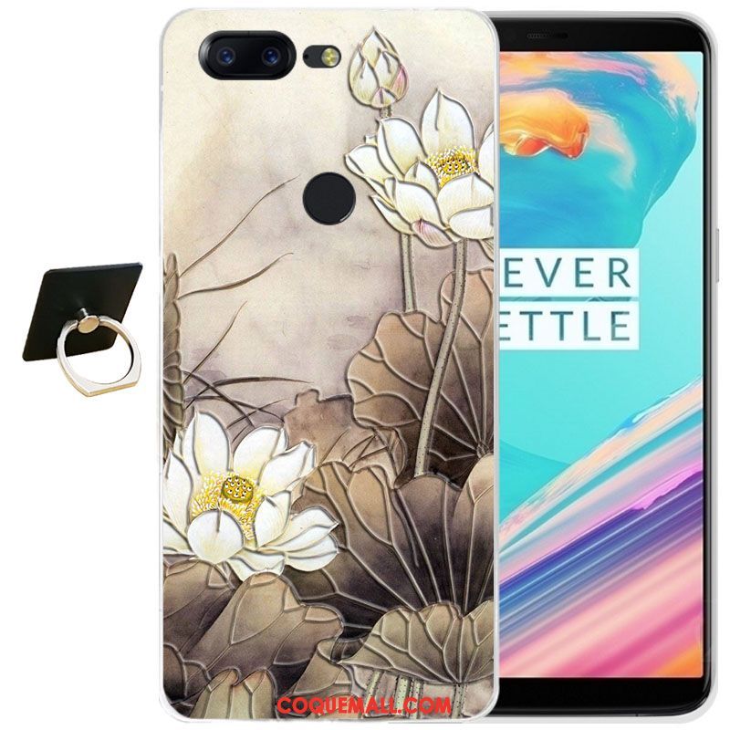 Étui Oneplus 5t Gaufrage Tout Compris Transparent, Coque Oneplus 5t Dessin Animé Silicone