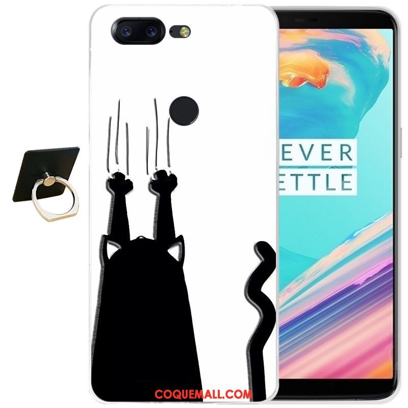 Étui Oneplus 5t Gaufrage Tout Compris Transparent, Coque Oneplus 5t Dessin Animé Silicone