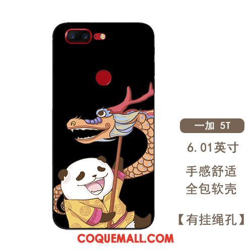 Étui Oneplus 5t Mignonne Téléphone Portable Chat, Coque Oneplus 5t Ours Style Chinois