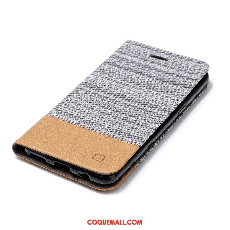 Étui Oneplus 5t Modèle Fleurie Toile Carte, Coque Oneplus 5t Denim Fluide Doux Braun