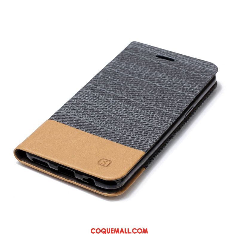 Étui Oneplus 5t Modèle Fleurie Toile Carte, Coque Oneplus 5t Denim Fluide Doux Braun