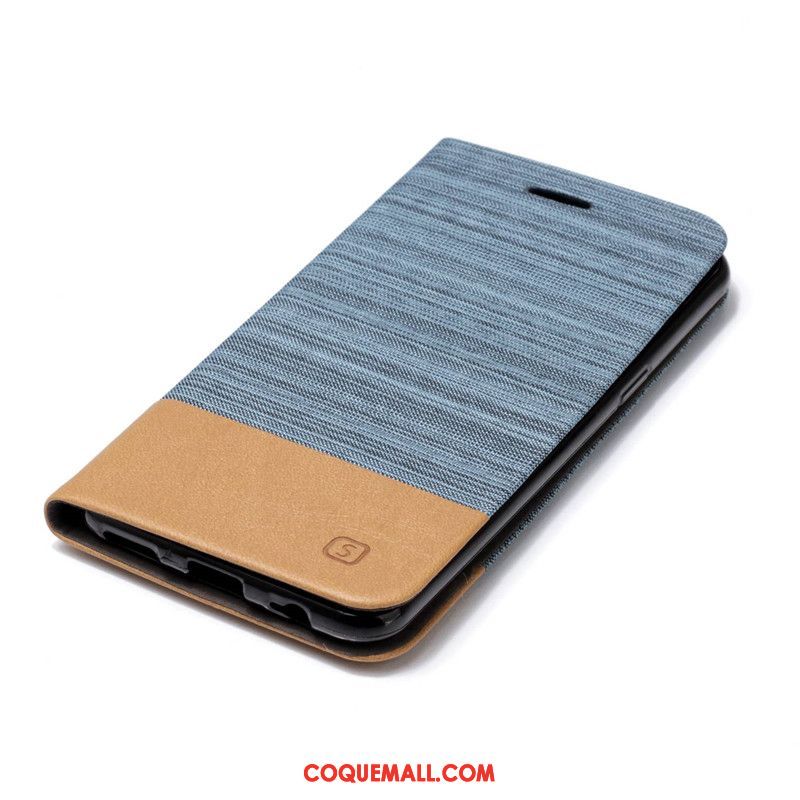 Étui Oneplus 5t Modèle Fleurie Toile Carte, Coque Oneplus 5t Denim Fluide Doux Braun