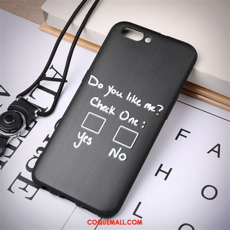 Étui Oneplus 5t Noir Créatif Gaufrage, Coque Oneplus 5t Fluide Doux Silicone