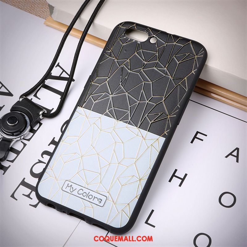 Étui Oneplus 5t Noir Créatif Gaufrage, Coque Oneplus 5t Fluide Doux Silicone