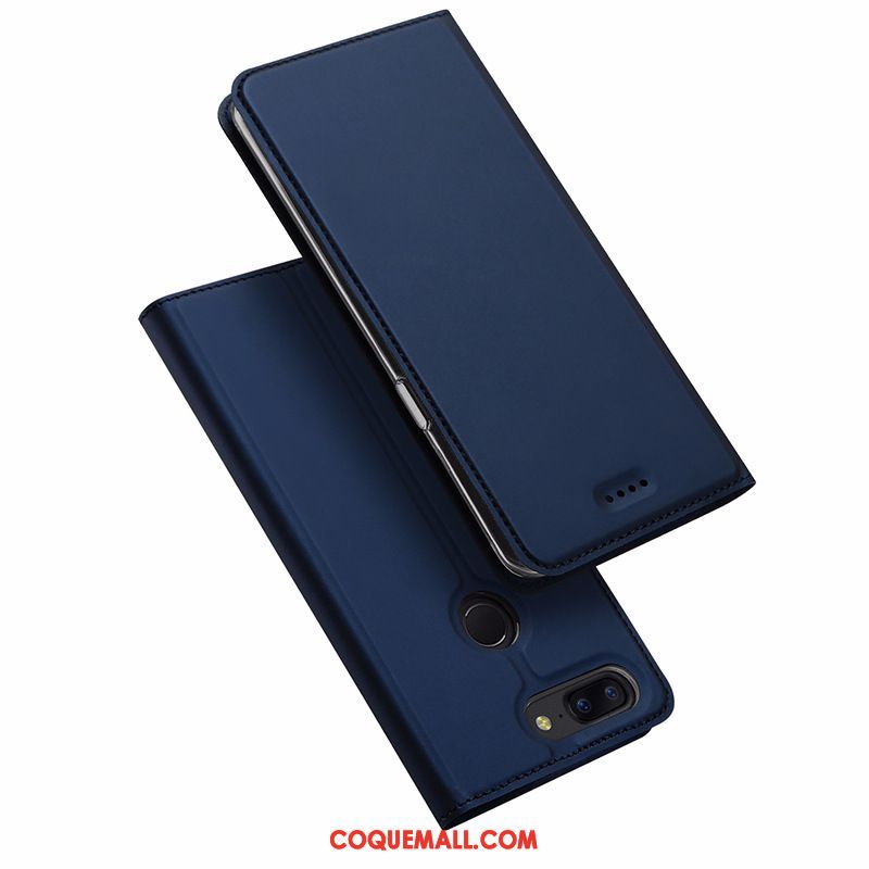 Étui Oneplus 5t Protection Carte Étui En Cuir, Coque Oneplus 5t Noir Téléphone Portable