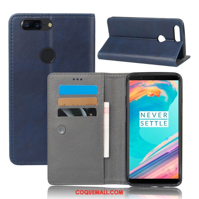 Étui Oneplus 5t Protection Vintage Étui En Cuir, Coque Oneplus 5t Business Carte