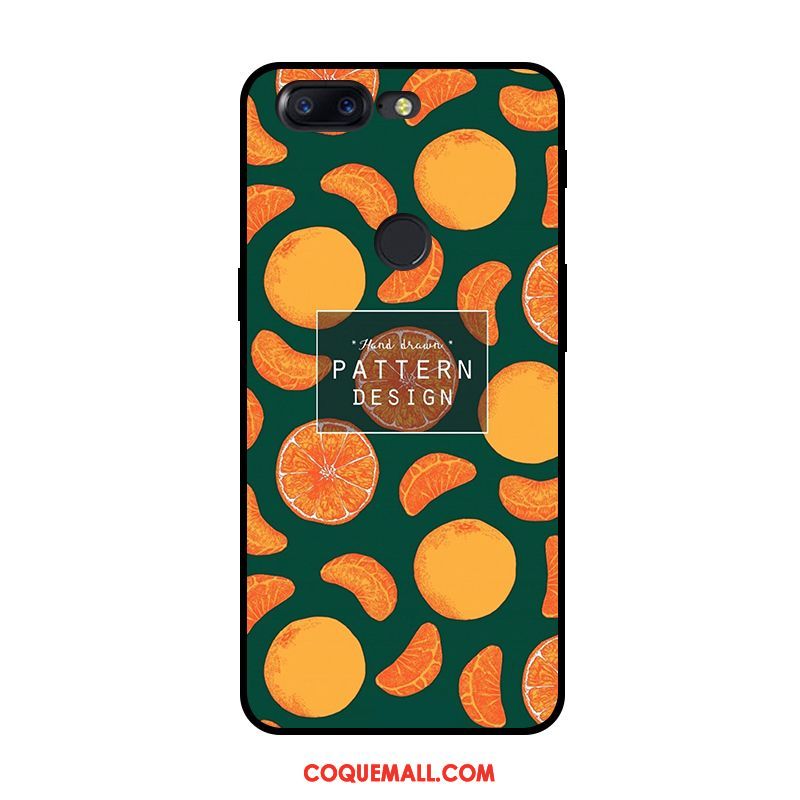 Étui Oneplus 5t Silicone Frais Jaune, Coque Oneplus 5t Petit Téléphone Portable Orange