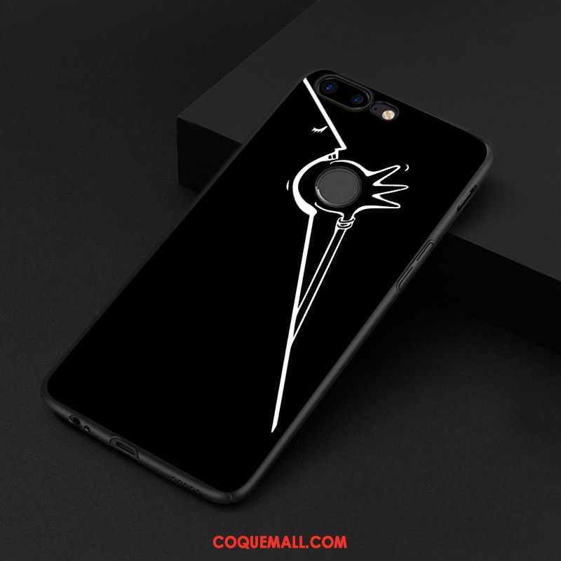 Étui Oneplus 5t Tout Compris Incassable Protection, Coque Oneplus 5t Créatif Noir