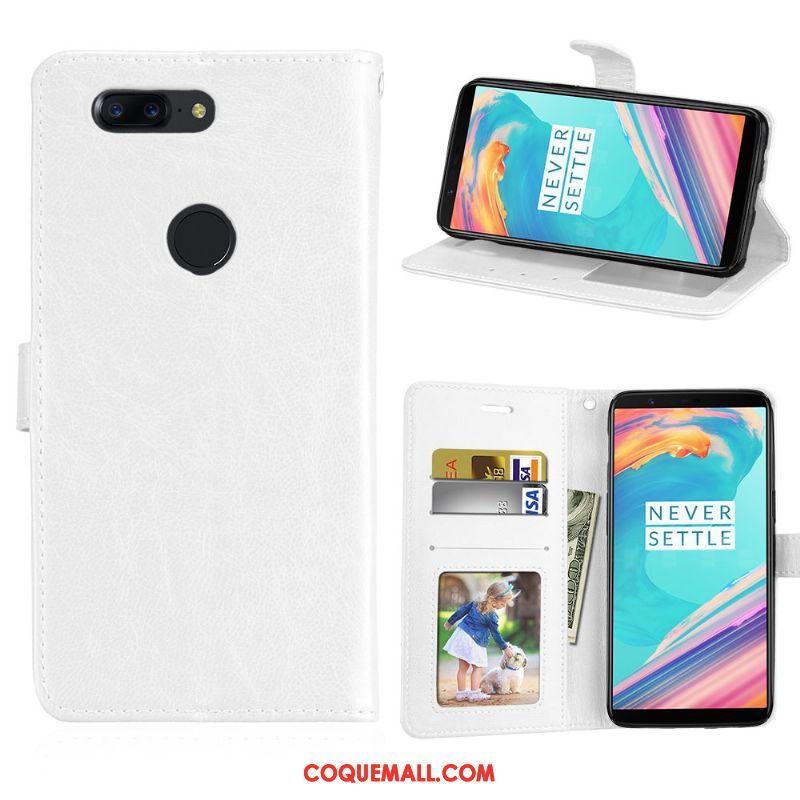 Étui Oneplus 5t Étui En Cuir Fluide Doux Rouge, Coque Oneplus 5t Protection Portefeuille