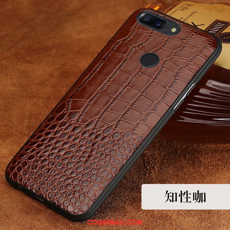 Étui Oneplus 5t Étui En Cuir Luxe Crocodile Modèle, Coque Oneplus 5t Cuir Téléphone Portable Braun