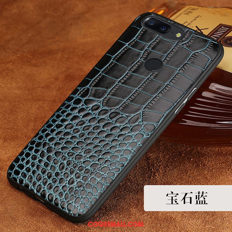 Étui Oneplus 5t Étui En Cuir Luxe Crocodile Modèle, Coque Oneplus 5t Cuir Téléphone Portable Braun