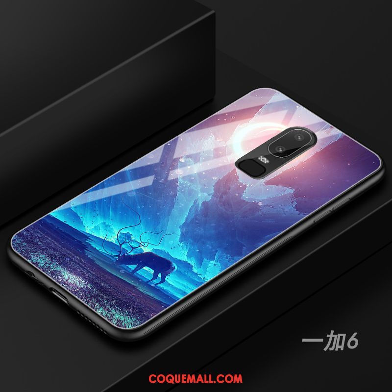 Étui Oneplus 6 Créatif Tout Compris Noir, Coque Oneplus 6 Protection Marque De Tendance