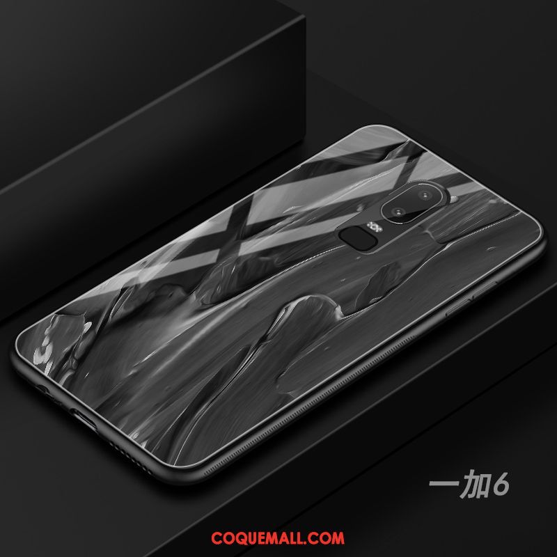 Étui Oneplus 6 Créatif Tout Compris Noir, Coque Oneplus 6 Protection Marque De Tendance