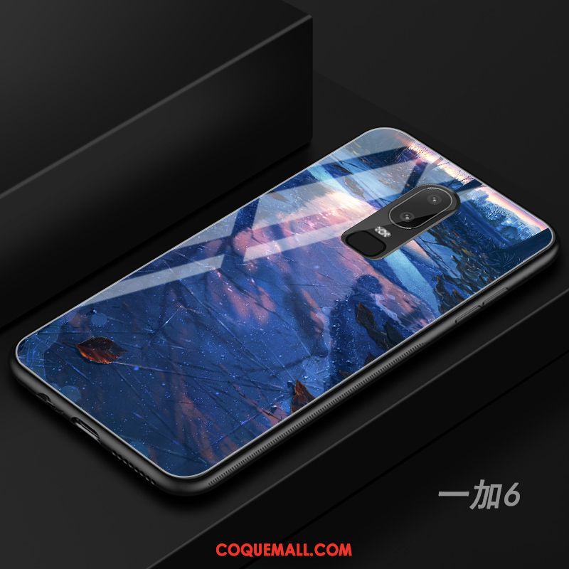 Étui Oneplus 6 Créatif Tout Compris Noir, Coque Oneplus 6 Protection Marque De Tendance