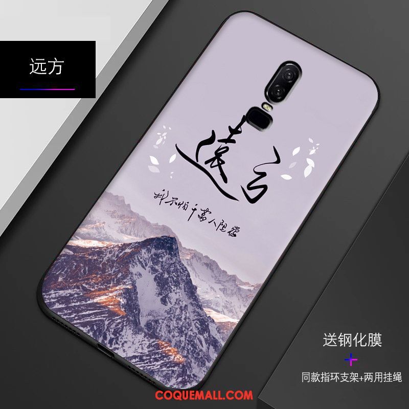 Étui Oneplus 6 Fluide Doux Personnalité Incassable, Coque Oneplus 6 Silicone Bordure