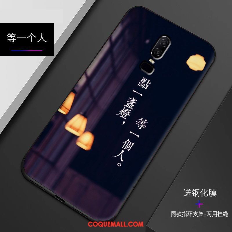 Étui Oneplus 6 Fluide Doux Personnalité Incassable, Coque Oneplus 6 Silicone Bordure