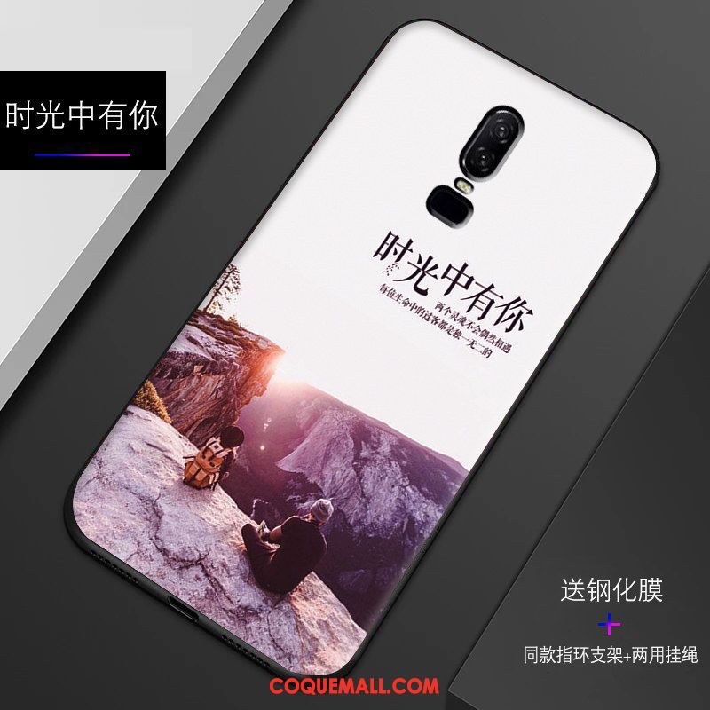 Étui Oneplus 6 Fluide Doux Personnalité Incassable, Coque Oneplus 6 Silicone Bordure