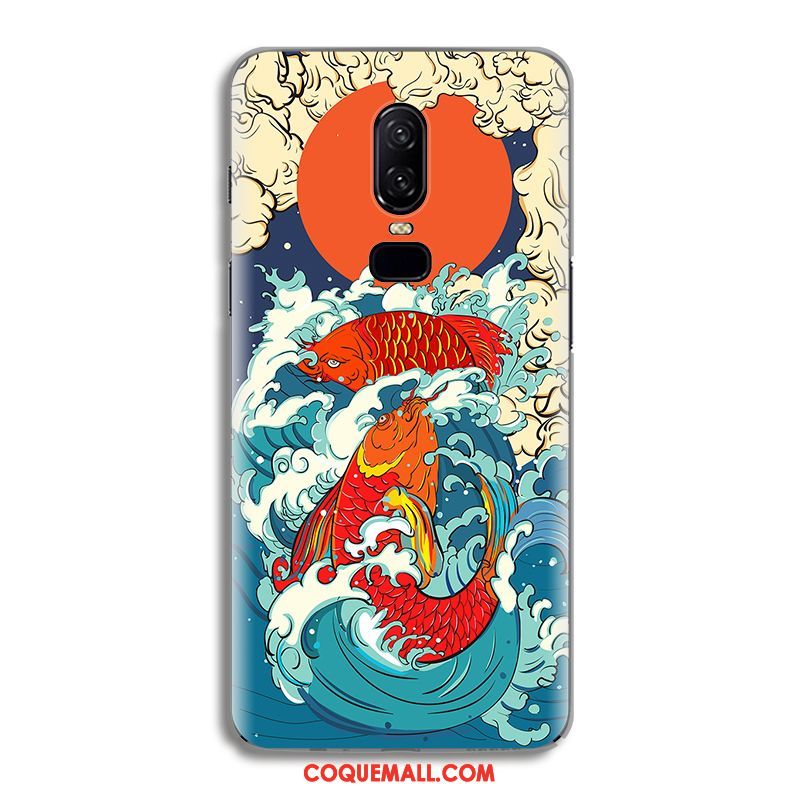 Étui Oneplus 6 Grue Original Protection, Coque Oneplus 6 Rouge Tendance