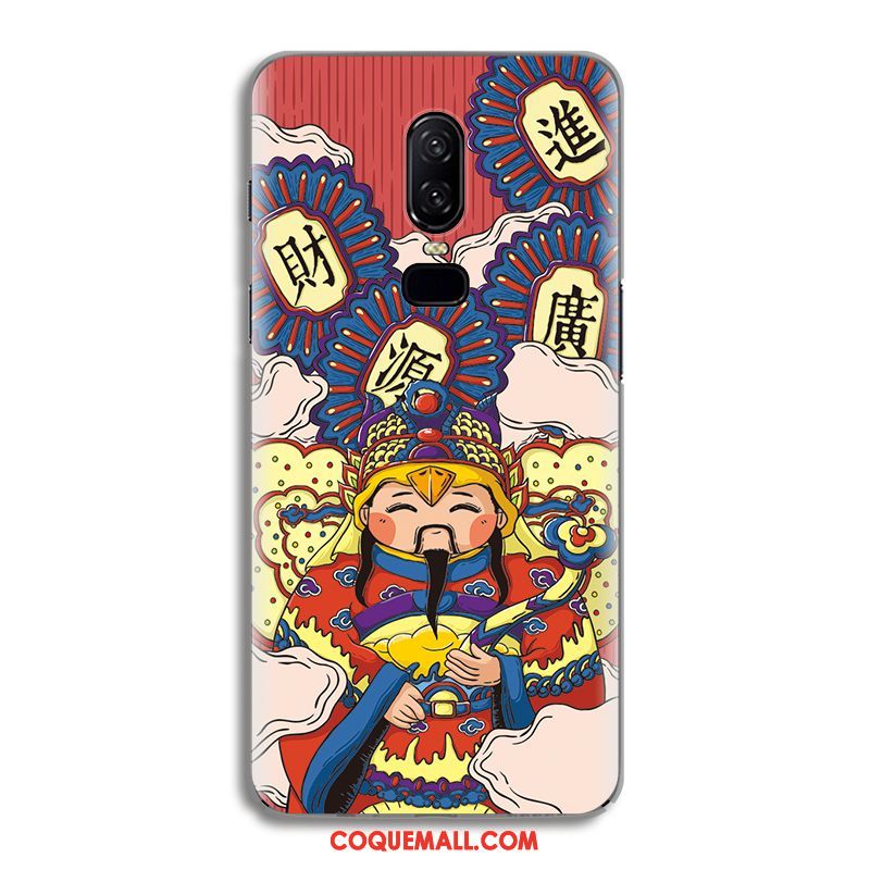 Étui Oneplus 6 Grue Original Protection, Coque Oneplus 6 Rouge Tendance