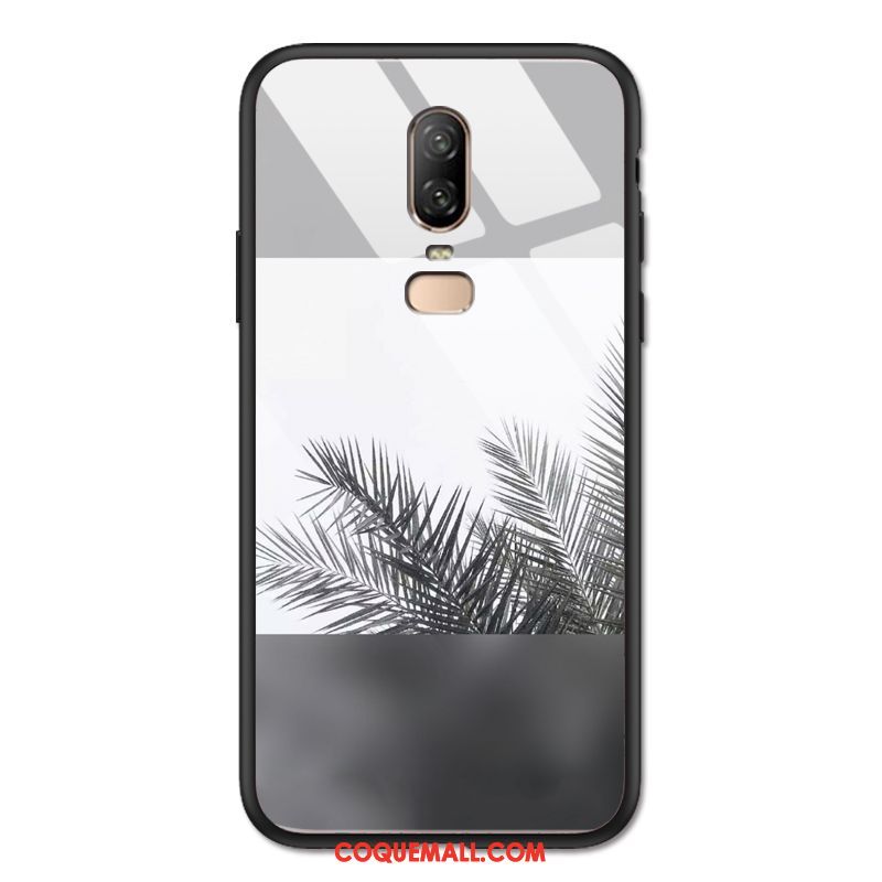 Étui Oneplus 6 Miroir Clair Vent, Coque Oneplus 6 Silicone Net Rouge