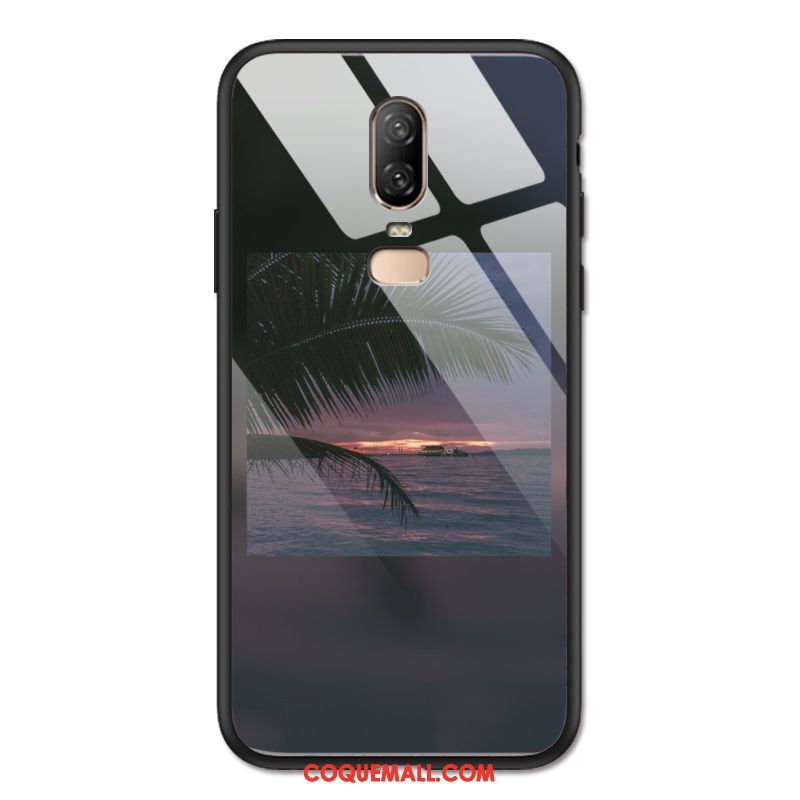 Étui Oneplus 6 Miroir Clair Vent, Coque Oneplus 6 Silicone Net Rouge