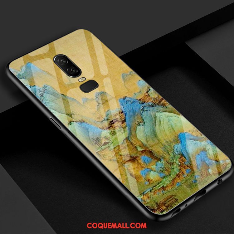 Étui Oneplus 6 Modèle Miroir Art, Coque Oneplus 6 Vintage Vent