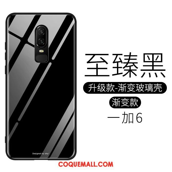 Étui Oneplus 6 Personnalité Miroir Verre, Coque Oneplus 6 Tout Compris Incassable