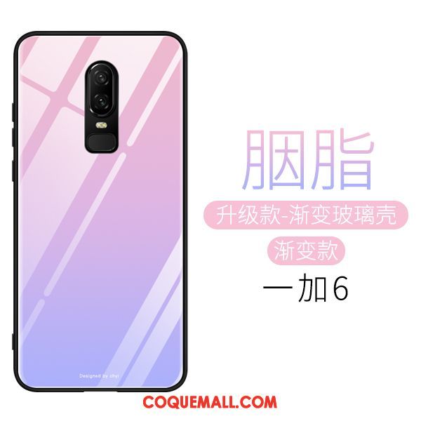 Étui Oneplus 6 Personnalité Miroir Verre, Coque Oneplus 6 Tout Compris Incassable