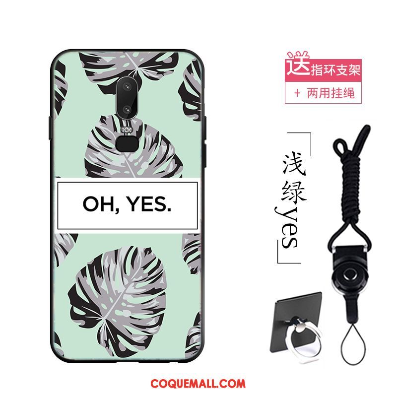 Étui Oneplus 6 Rose Fluide Doux Floral, Coque Oneplus 6 Silicone Art