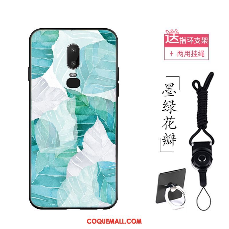 Étui Oneplus 6 Rose Fluide Doux Floral, Coque Oneplus 6 Silicone Art