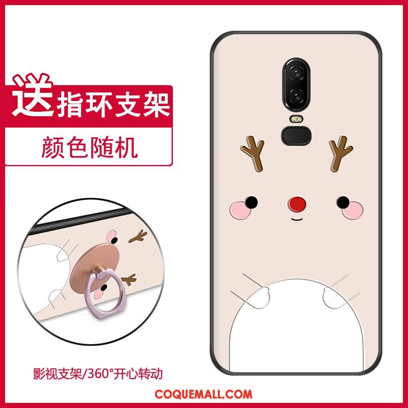 Étui Oneplus 6 Rose Fluide Doux Protection, Coque Oneplus 6 Silicone Délavé En Daim