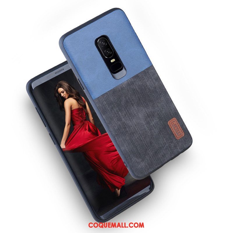 Étui Oneplus 6 Silicone Fluide Doux Tout Compris, Coque Oneplus 6 Incassable Délavé En Daim