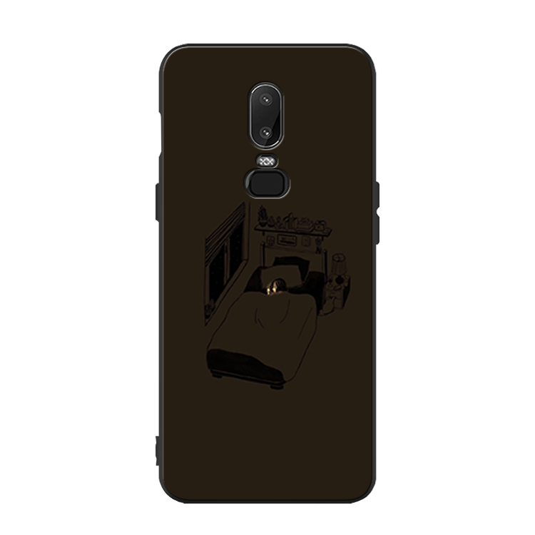 Étui Oneplus 6 Silicone Incassable Téléphone Portable, Coque Oneplus 6 Tout Compris Noir