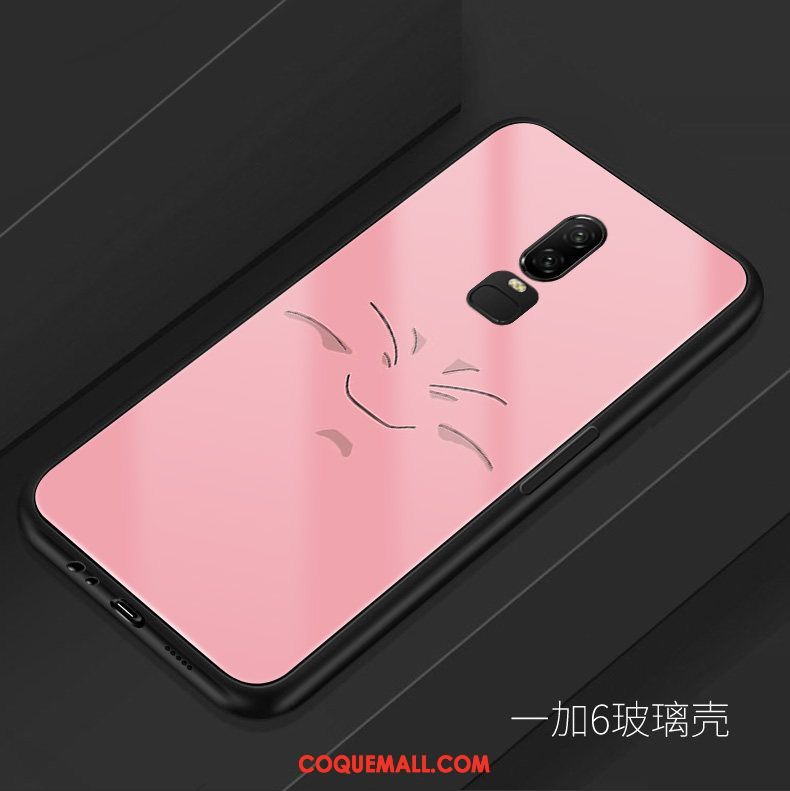 Étui Oneplus 6 Silicone Marque De Tendance Verre, Coque Oneplus 6 Dragon Téléphone Portable