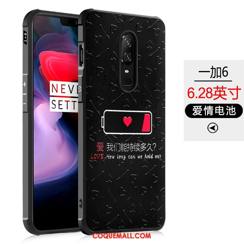 Étui Oneplus 6 Silicone Personnalité Téléphone Portable, Coque Oneplus 6 Net Rouge Incassable