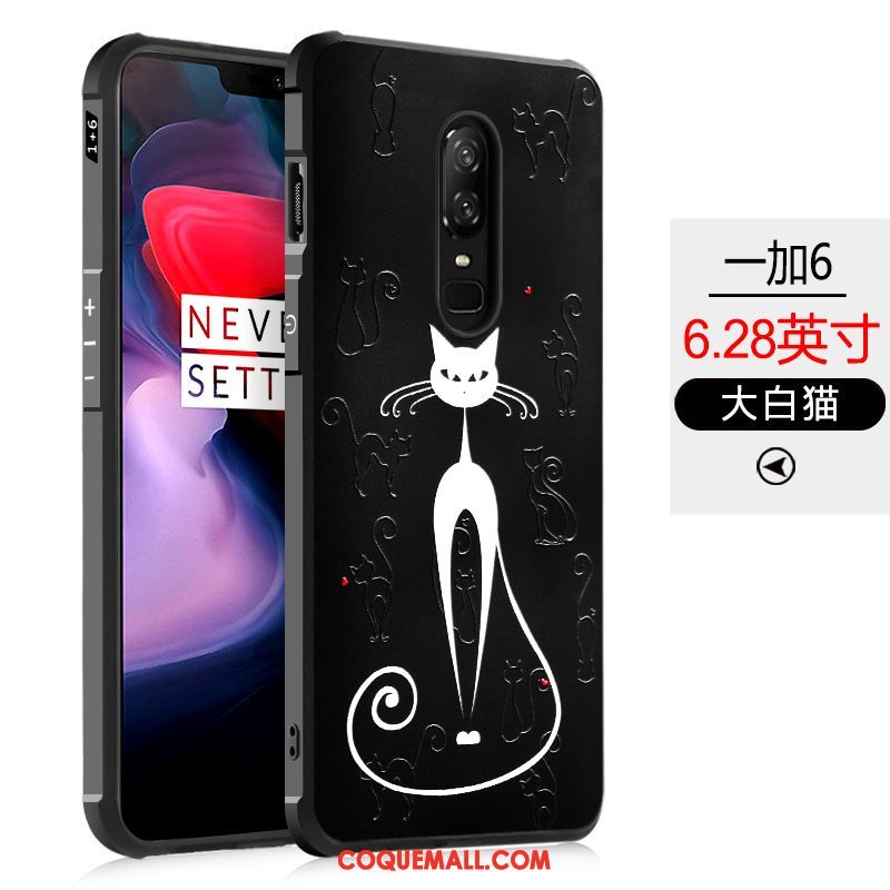 Étui Oneplus 6 Silicone Personnalité Téléphone Portable, Coque Oneplus 6 Net Rouge Incassable