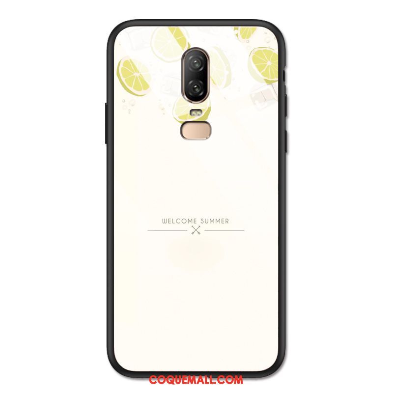 Étui Oneplus 6 Silicone Téléphone Portable Frais, Coque Oneplus 6 Citron Simple