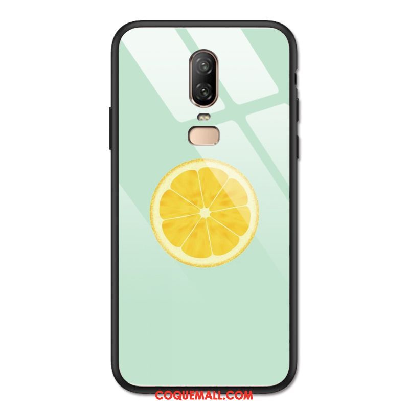 Étui Oneplus 6 Silicone Téléphone Portable Frais, Coque Oneplus 6 Citron Simple