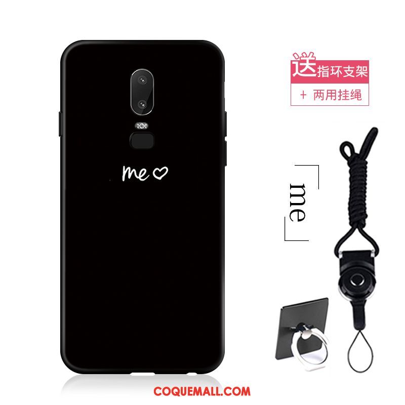 Étui Oneplus 6 Simple Noir Incassable, Coque Oneplus 6 Protection Art