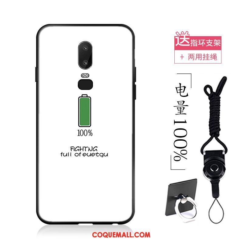 Étui Oneplus 6 Simple Noir Incassable, Coque Oneplus 6 Protection Art