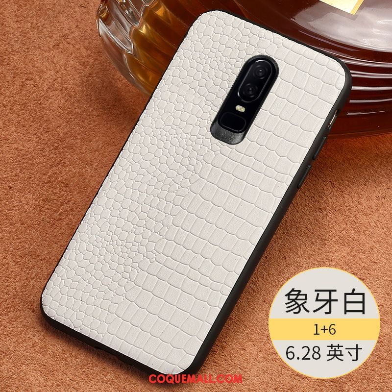 Étui Oneplus 6 Tout Compris Protection Cuir Véritable, Coque Oneplus 6 Noir Personnalisé