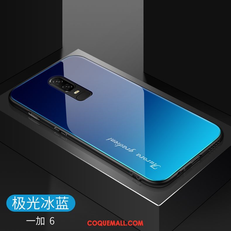 Étui Oneplus 6 Très Mince Couvercle Arrière Délavé En Daim, Coque Oneplus 6 Téléphone Portable Miroir