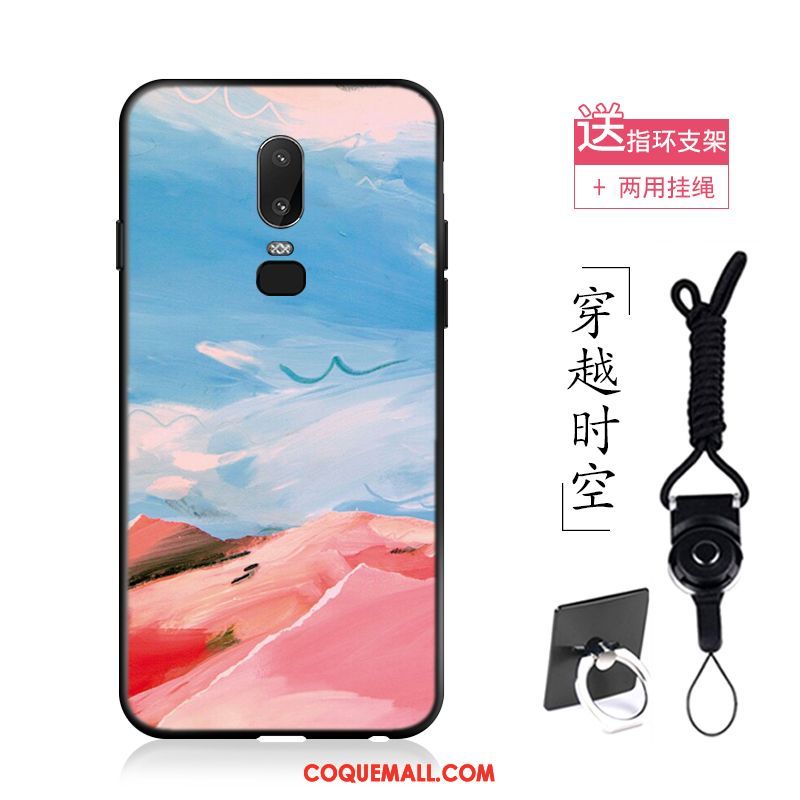 Étui Oneplus 6 Téléphone Portable Silicone Rouge, Coque Oneplus 6 Fluide Doux Couleur