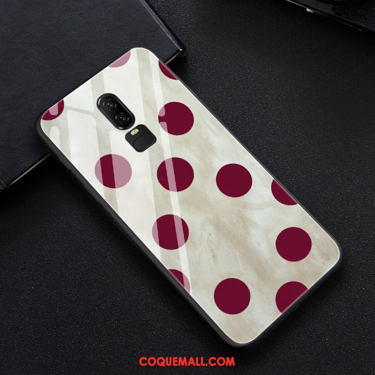 Étui Oneplus 6 Vintage Bordure Silicone, Coque Oneplus 6 Vent Verre