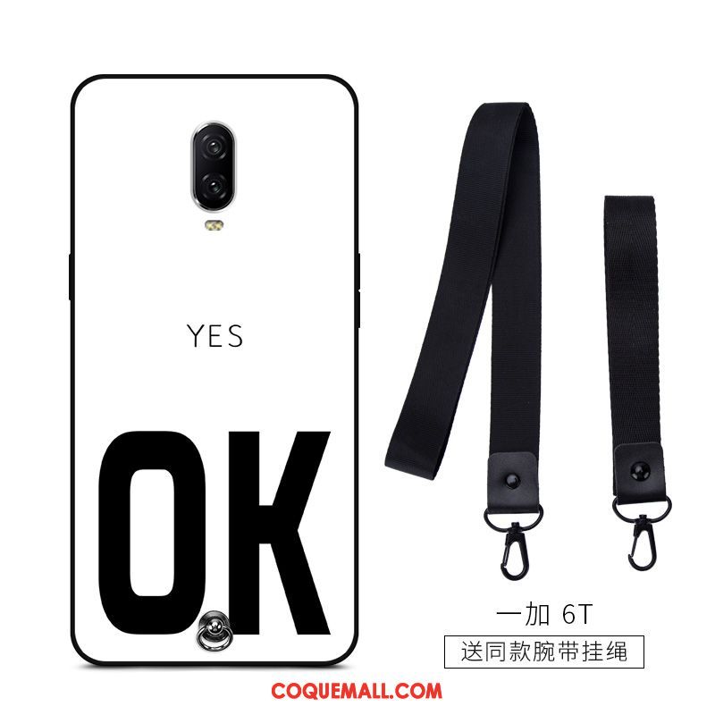 Étui Oneplus 6t Charmant Fluide Doux Incassable, Coque Oneplus 6t Petit Art